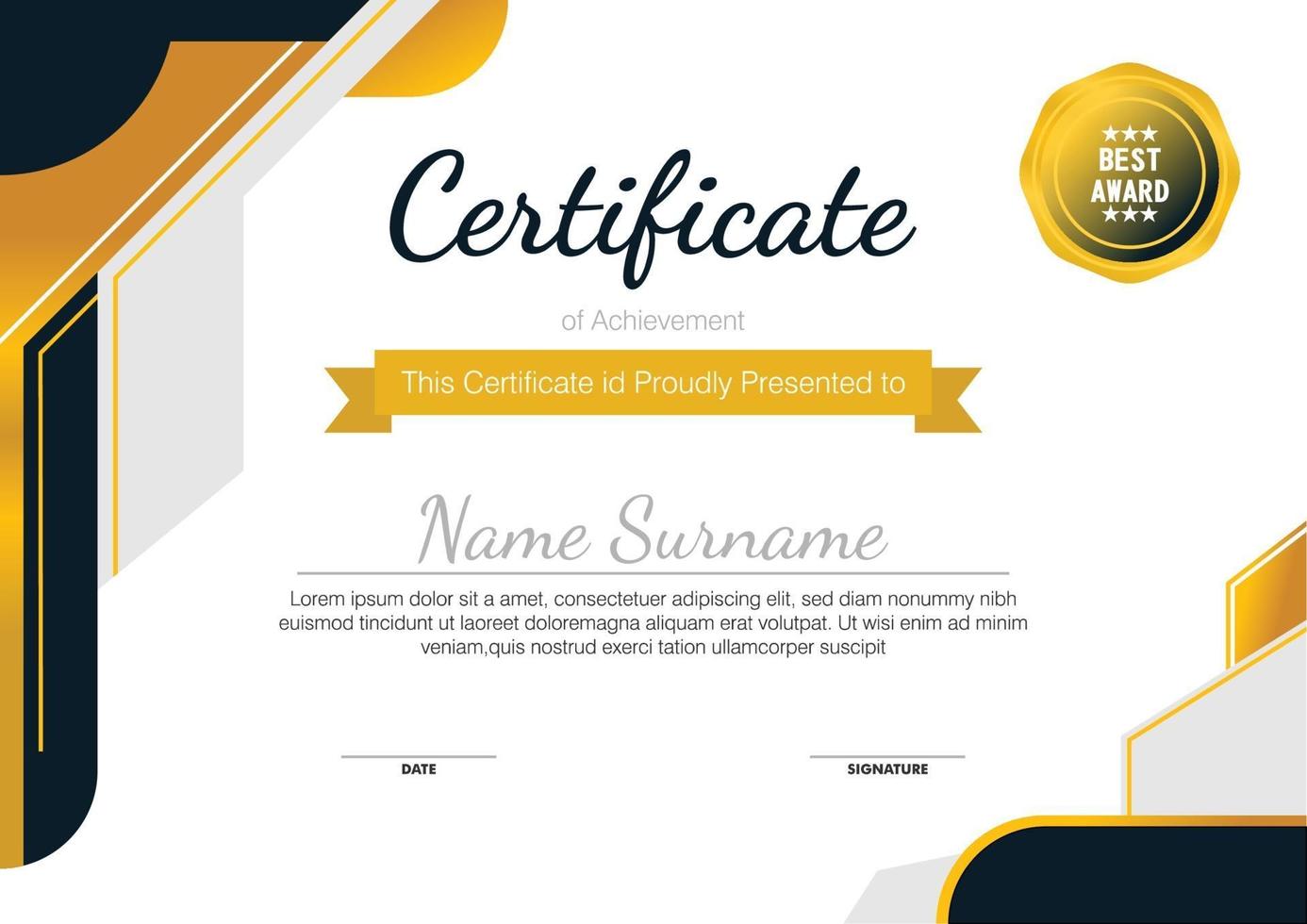 Certificate. Template diploma currency border. 21 Vector Art