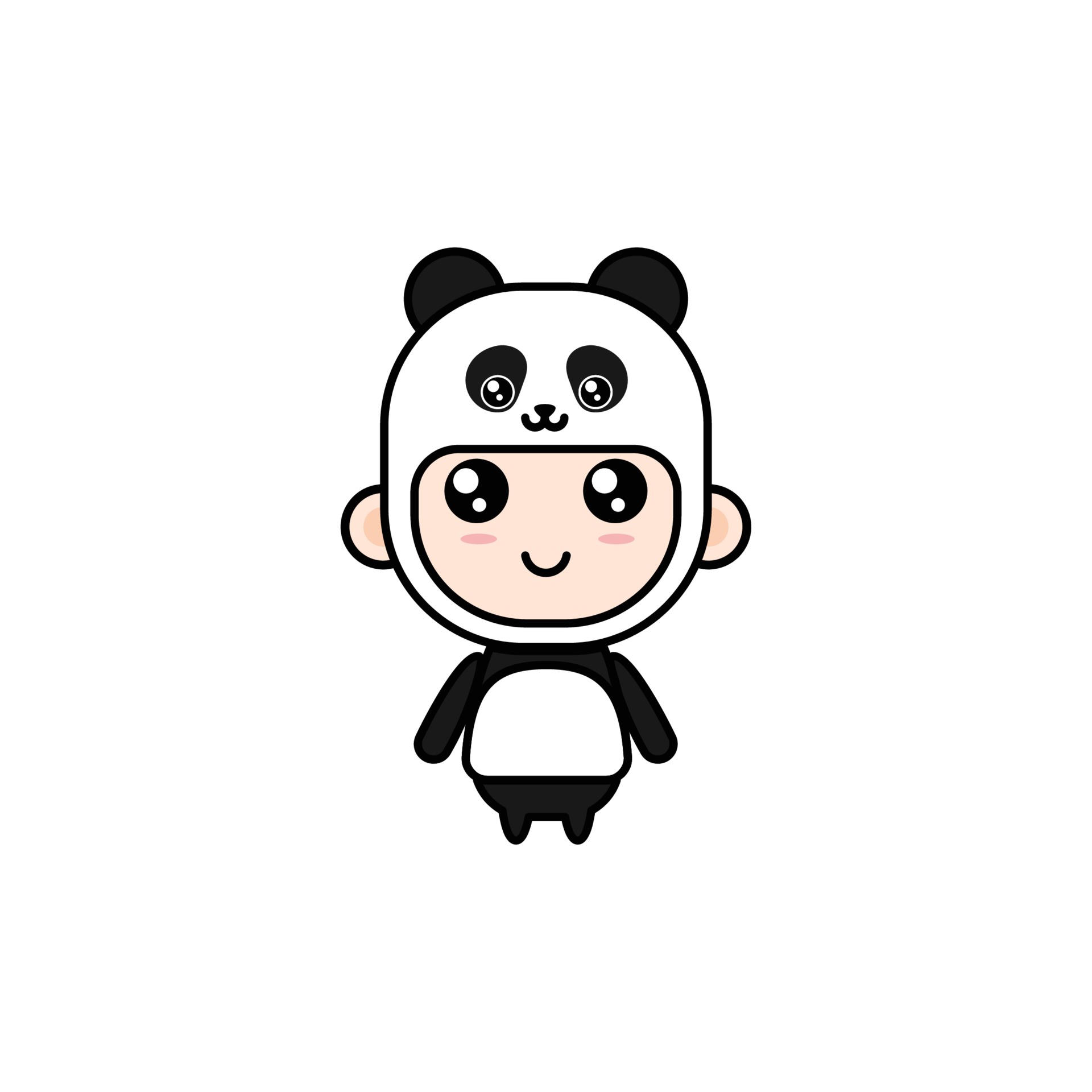 cute cartoon illustration boy wearing cute panda costume vector design  3353946 Vector Art at Vecteezy