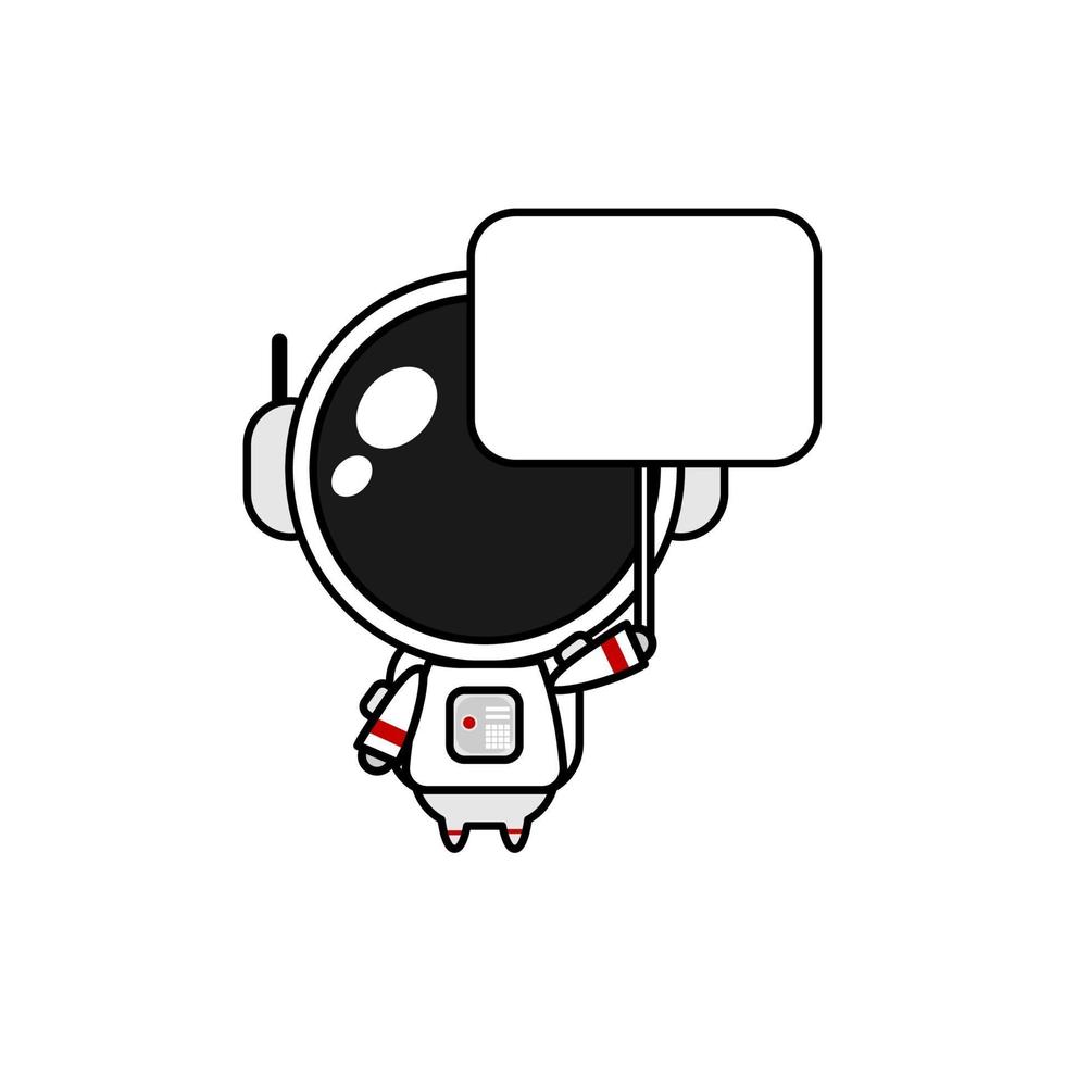 cute cartoon astronaut chibi vector design