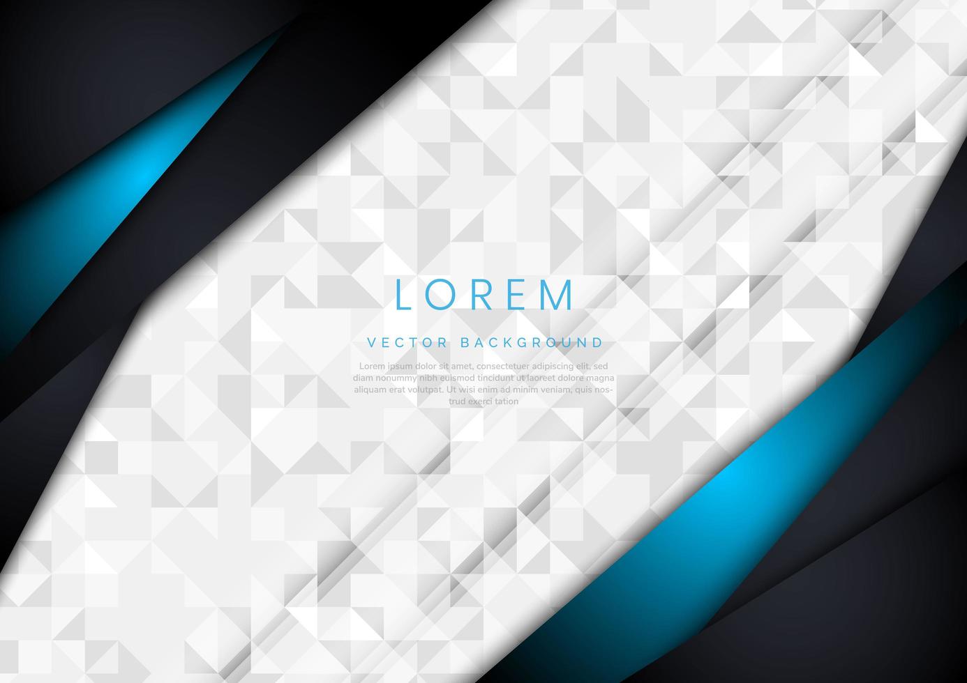 Template corporate concept blue black on white background. vector