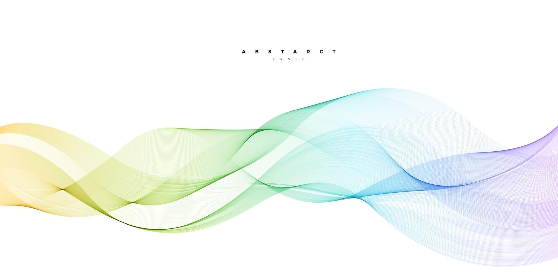 Abstract colorful line wave vector background.