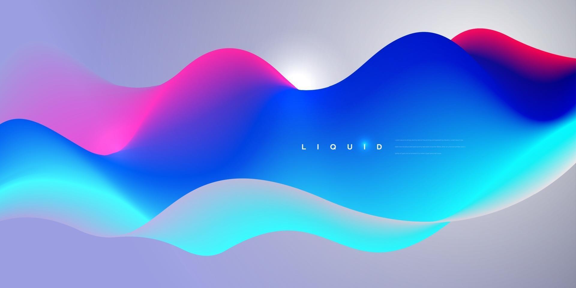 Blue and pink line wave wallpaper vector