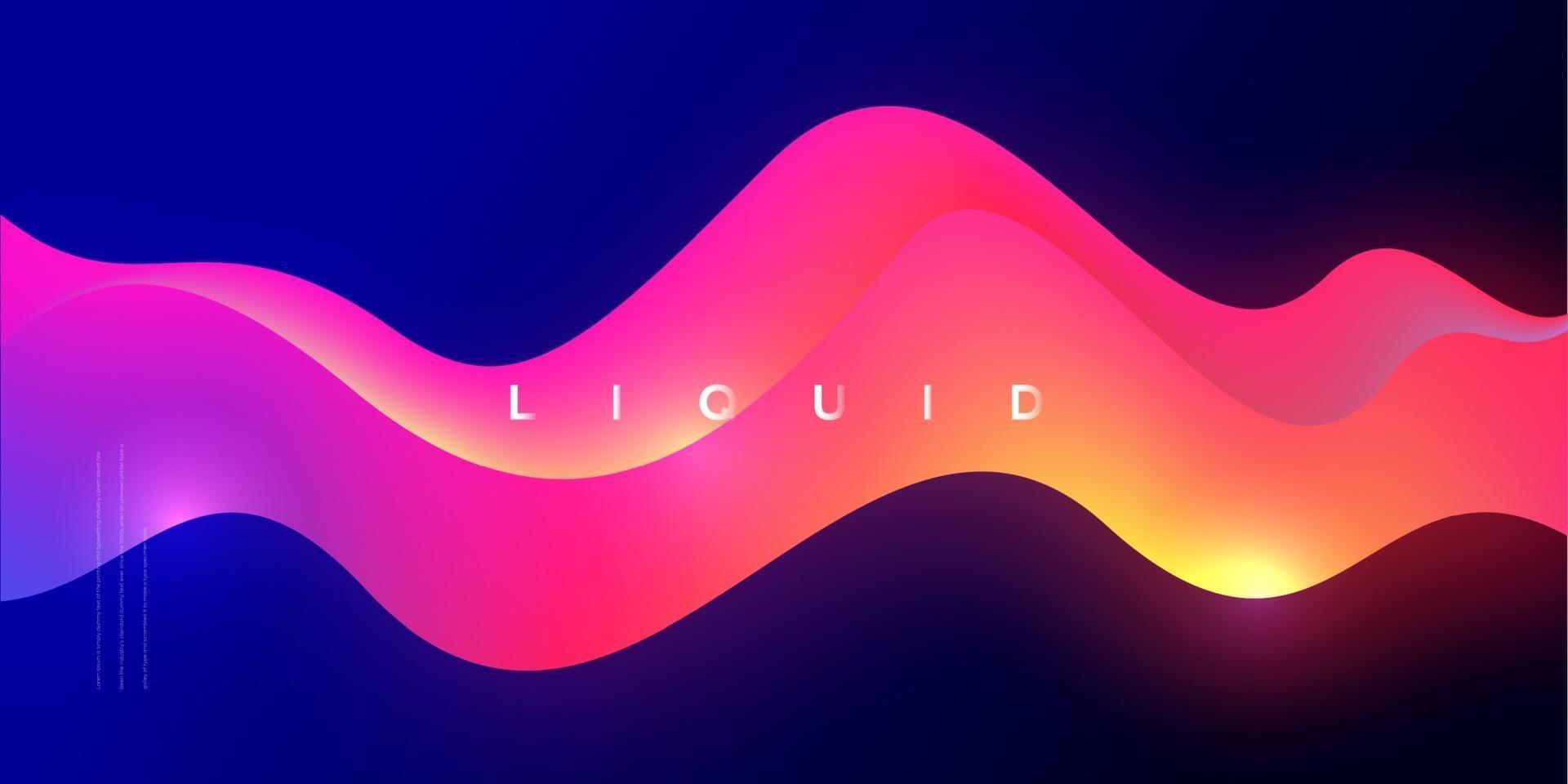 Abstract liquid color flow background vector