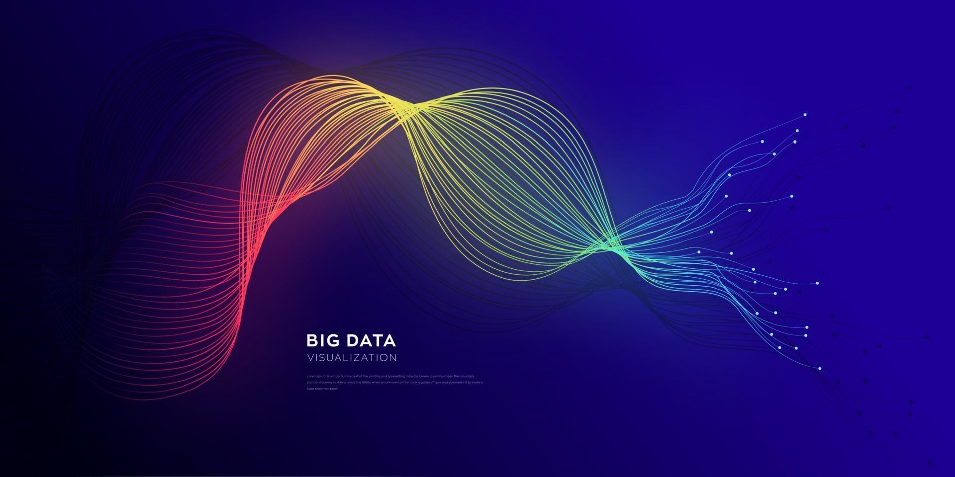 fondo de transformación de datos de fibra óptica vector