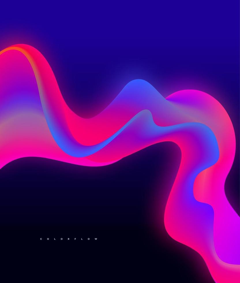 Abstract neon colorflow vector