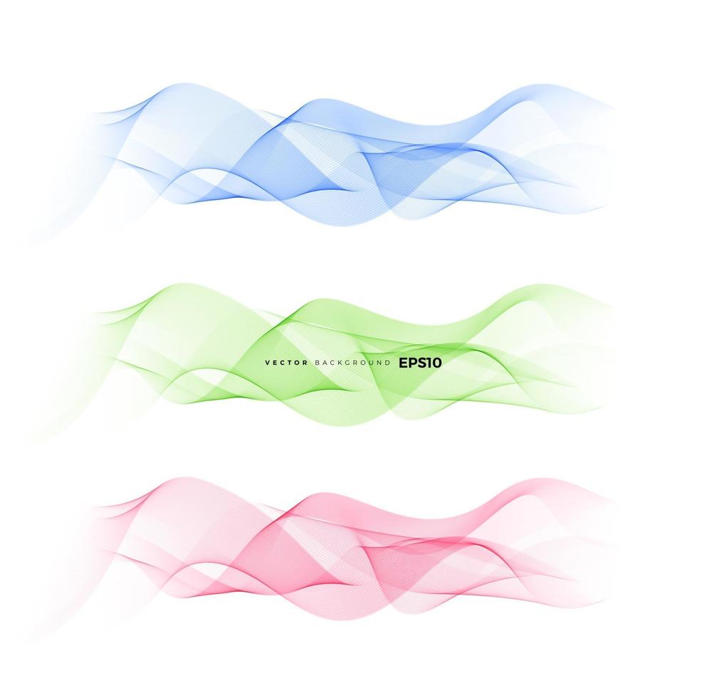 Abstract colorful line wave background. vector