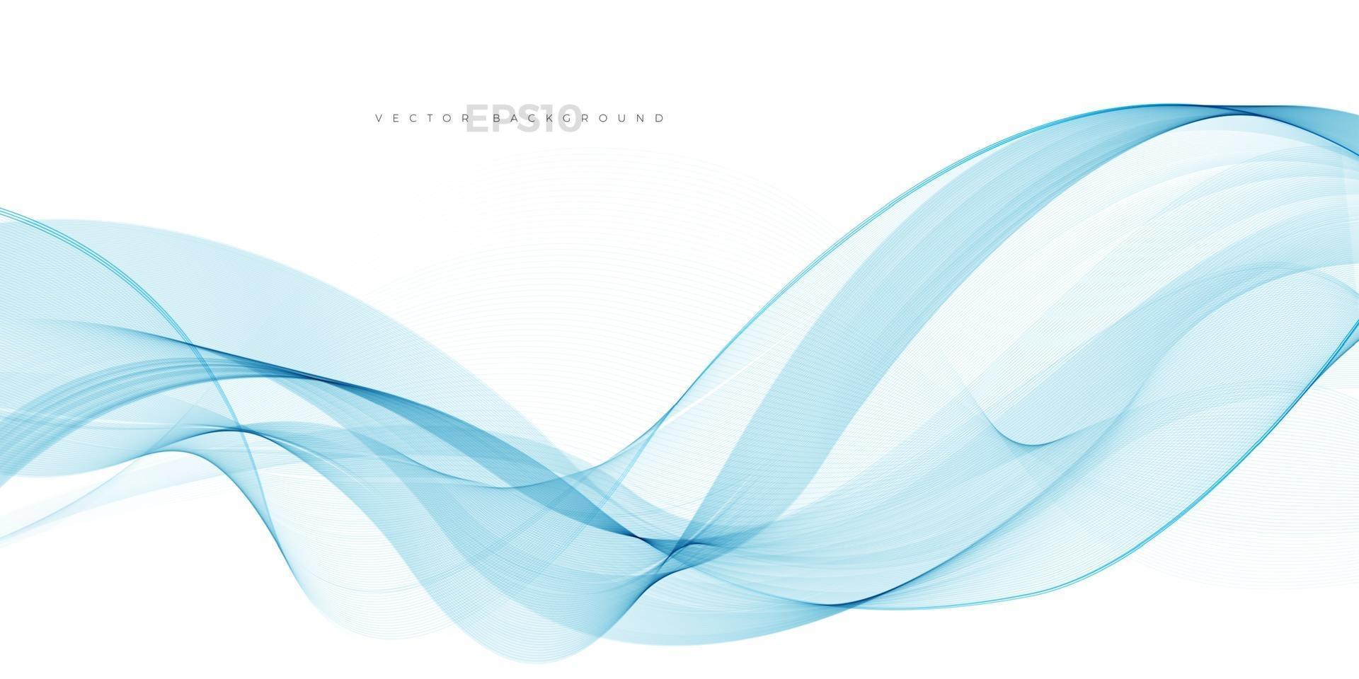 Abstract blue line wave background vector