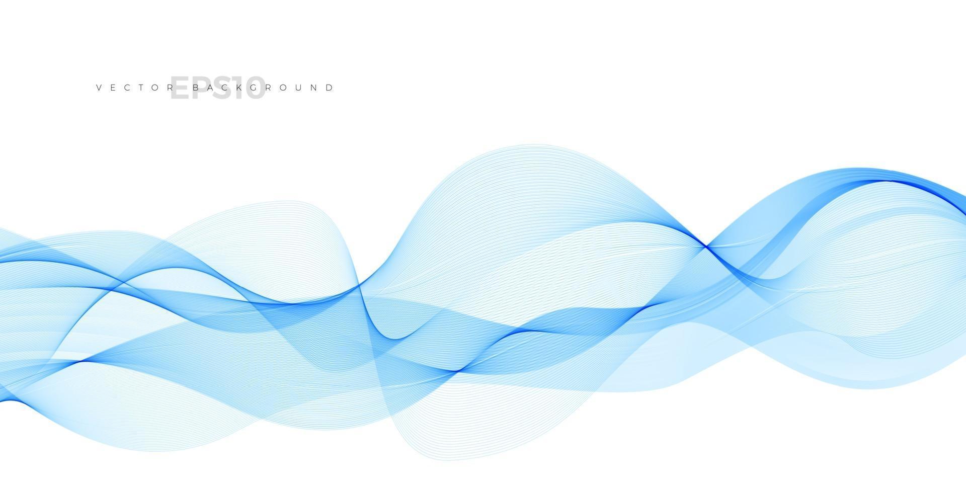 Abstract blue line wave background vector