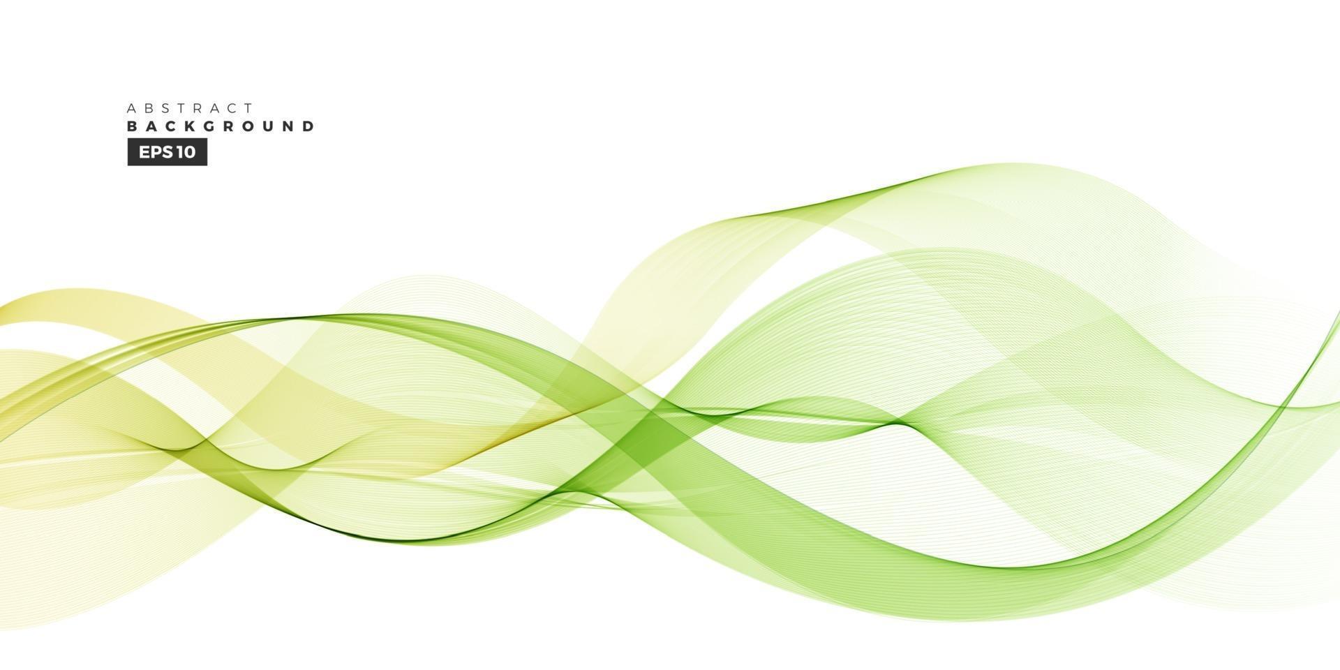 Green line wave vector background