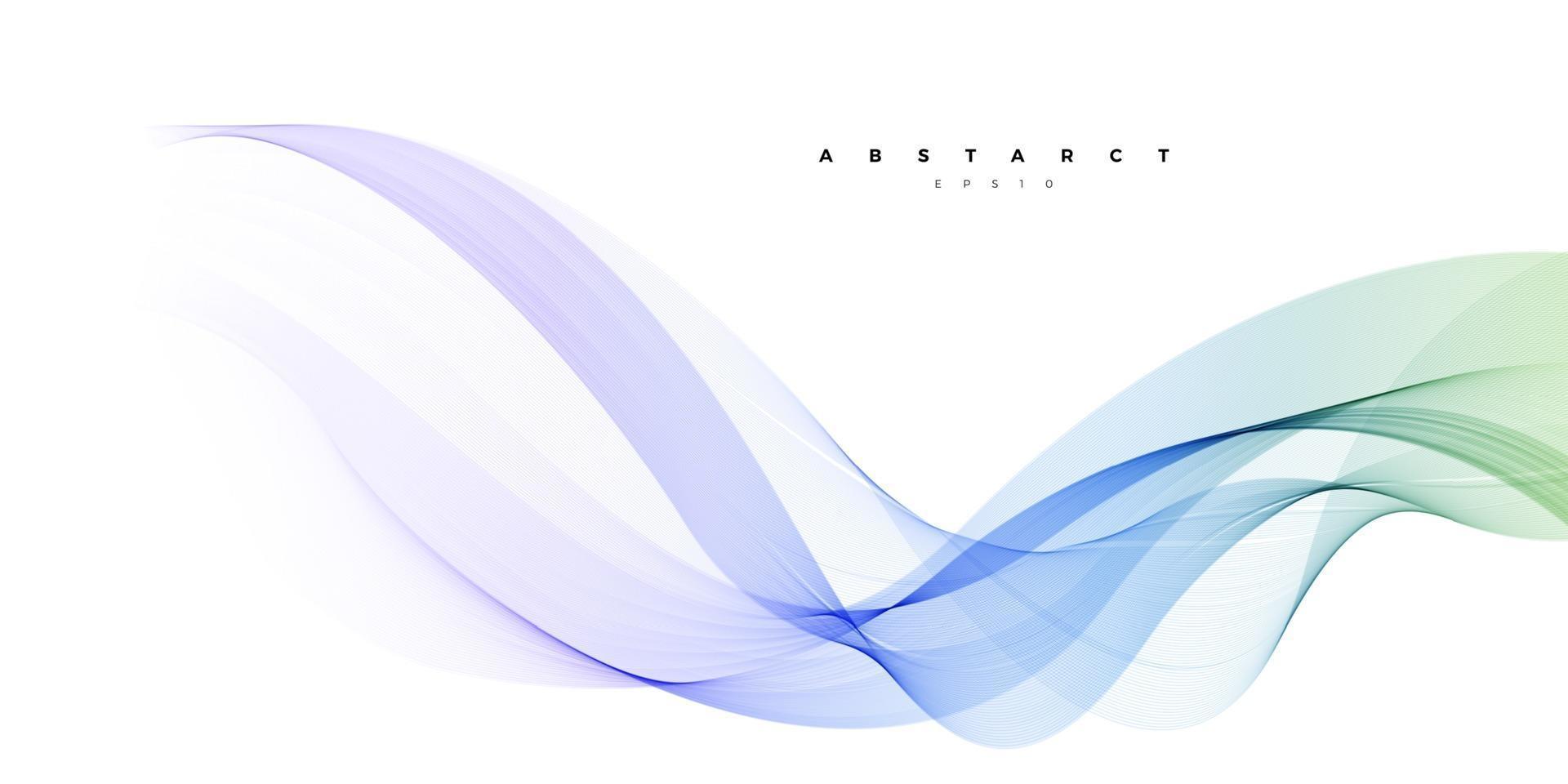 Abstract blue line wave background vector