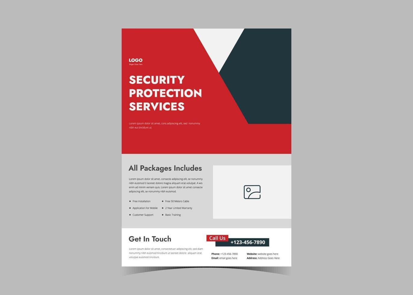 Real-time security camera flyer design vector