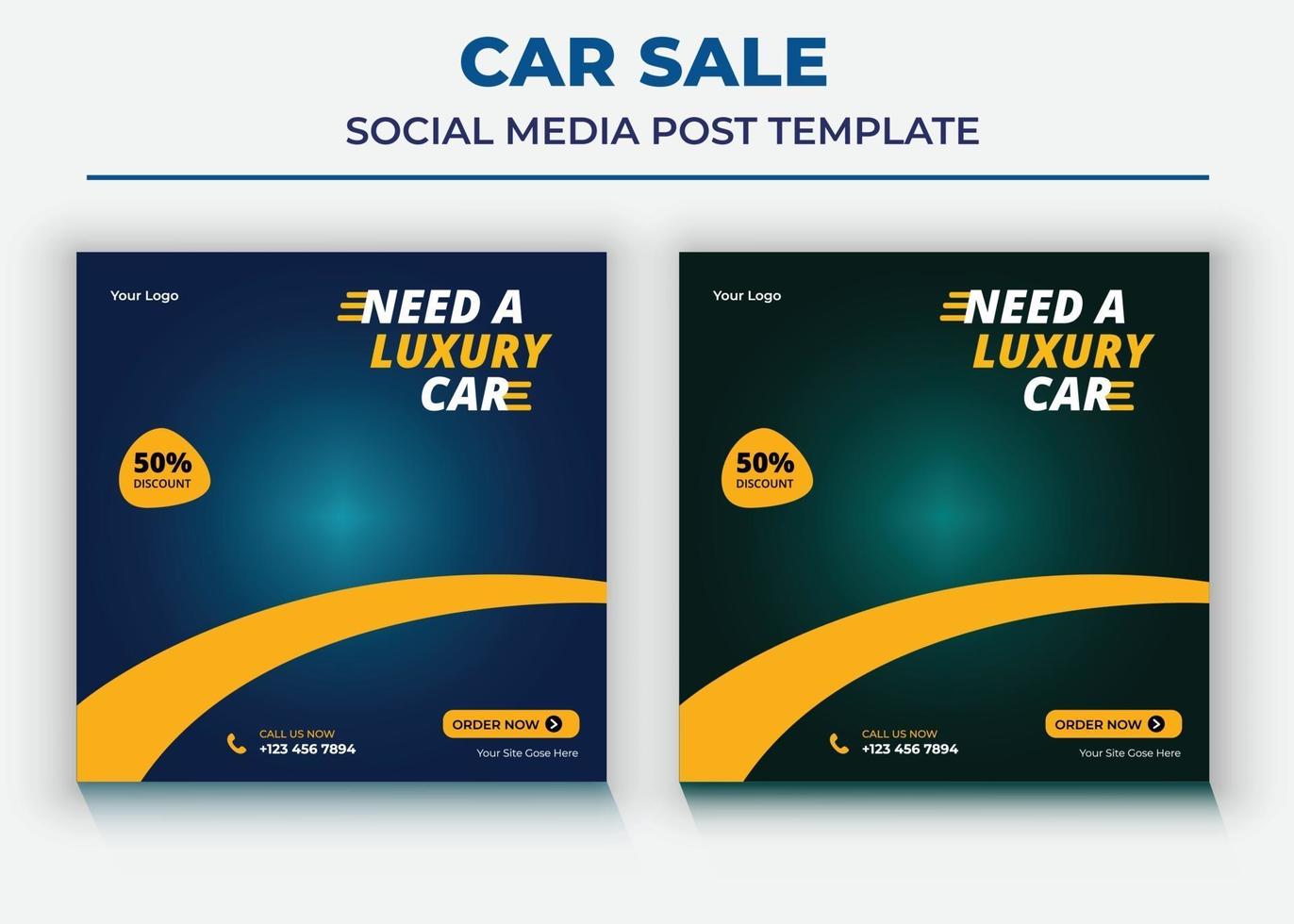 Car Sale Social Media post Template vector