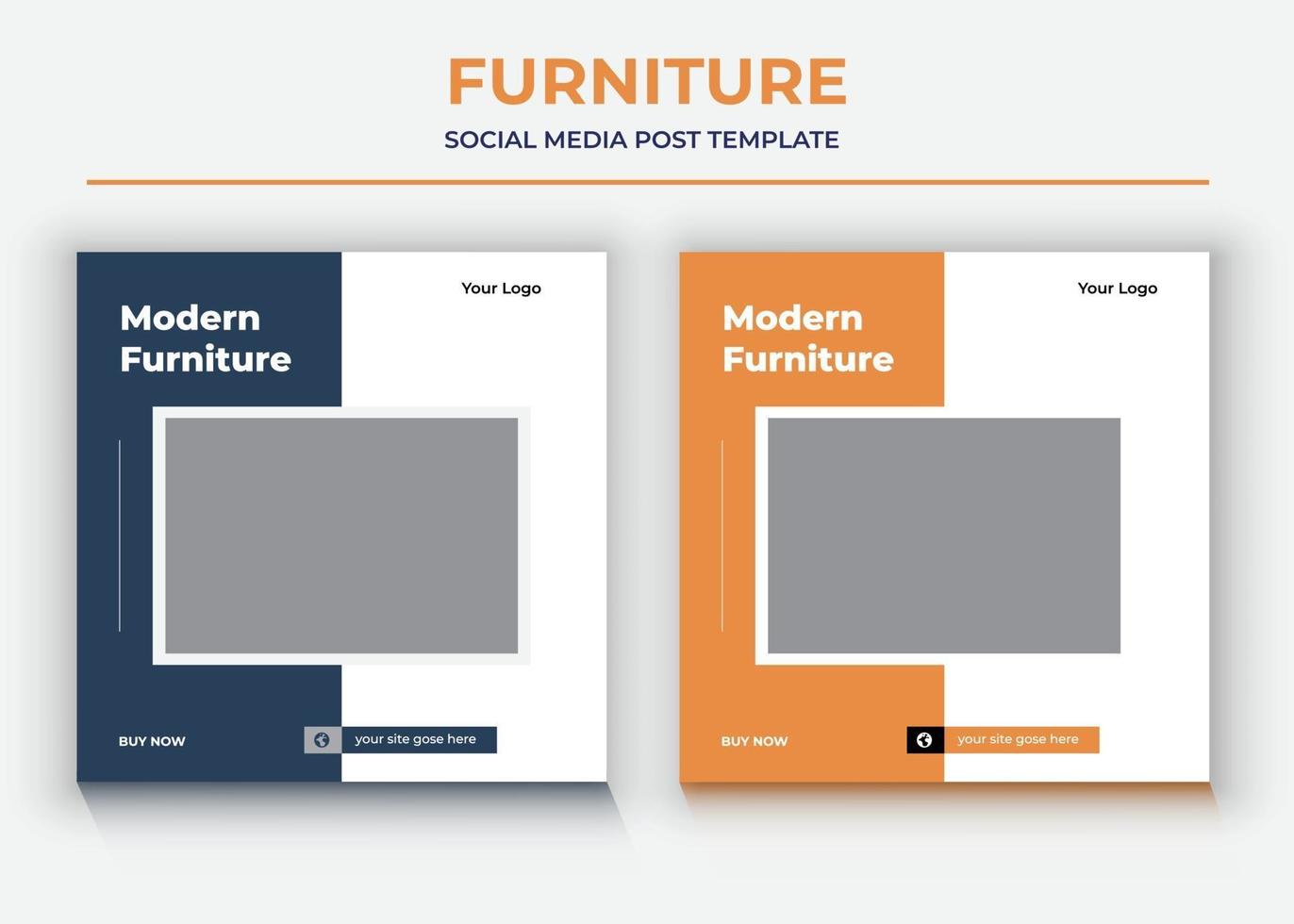 Furniture Social Media post Template vector