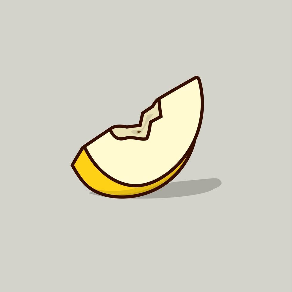 Yellow apple isolated vector illustration
