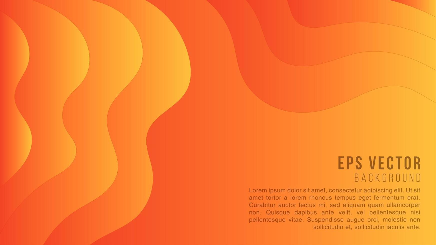 Papercut orange abstract background vector paper cut gradient effect