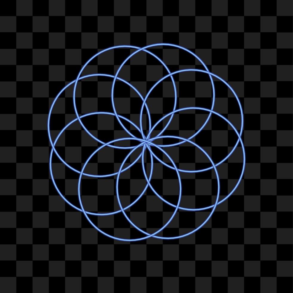 Abstract blue shining geometric shape isolated vector like symbol