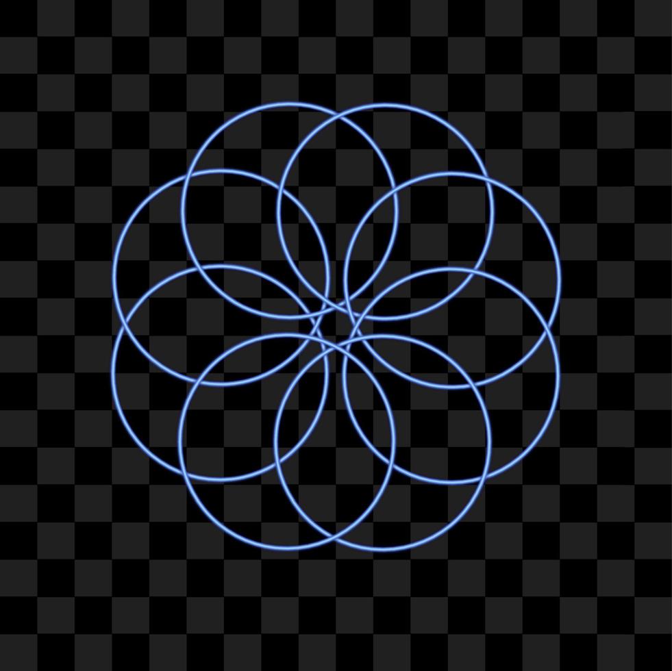 Resumen azul brillante forma geométrica vector aislado como símbolo