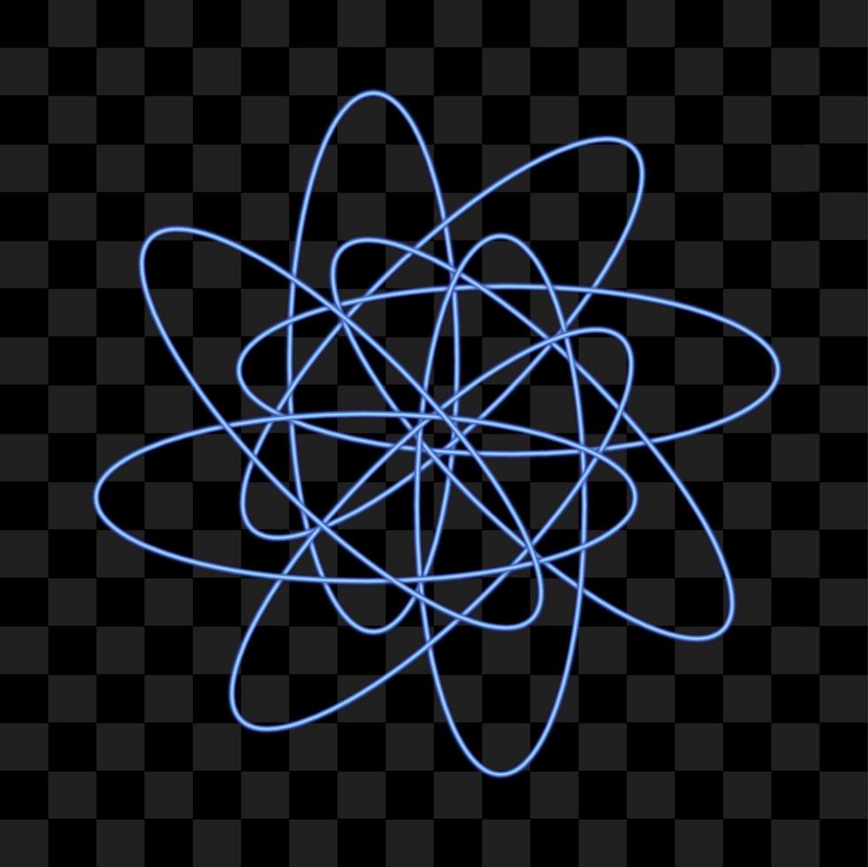Abstract blue shining geometric shape isolated vector like symbol