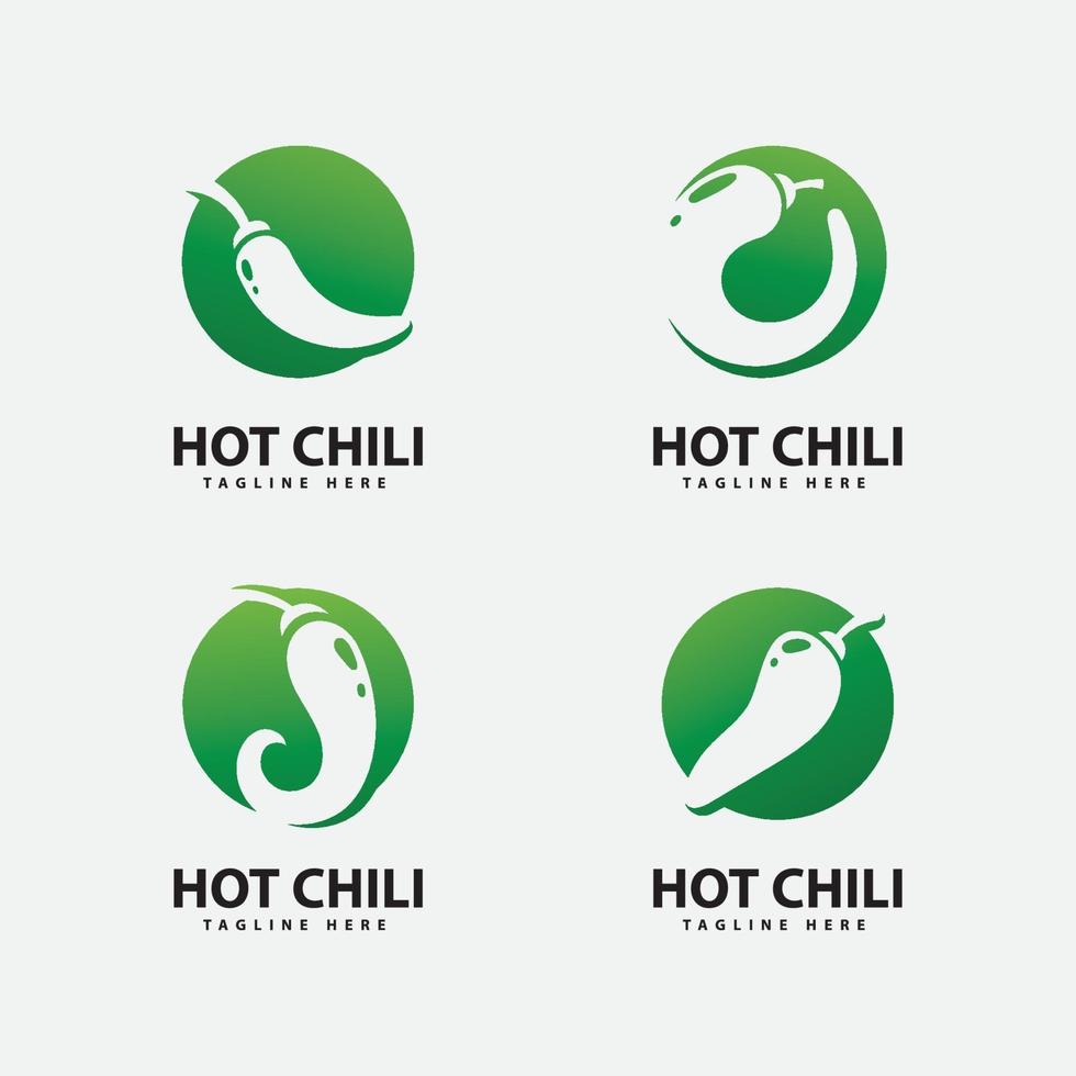 Spicy Chili logo icon vector  Red Pepper logo template