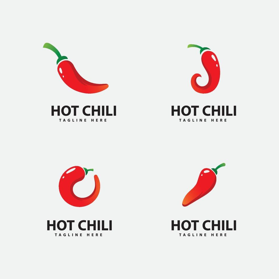 Spicy Chili logo icon vector  Red Pepper logo template