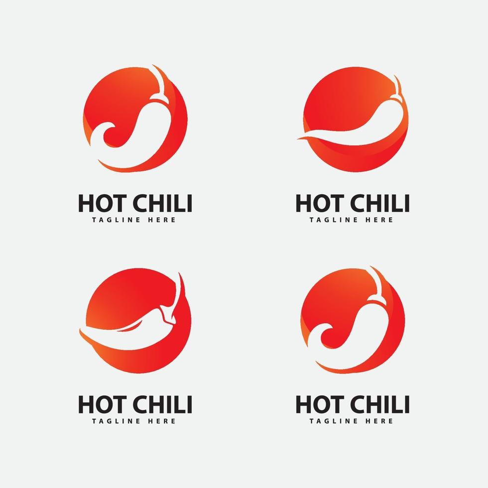 Spicy Chili logo icon vector  Red Pepper logo template