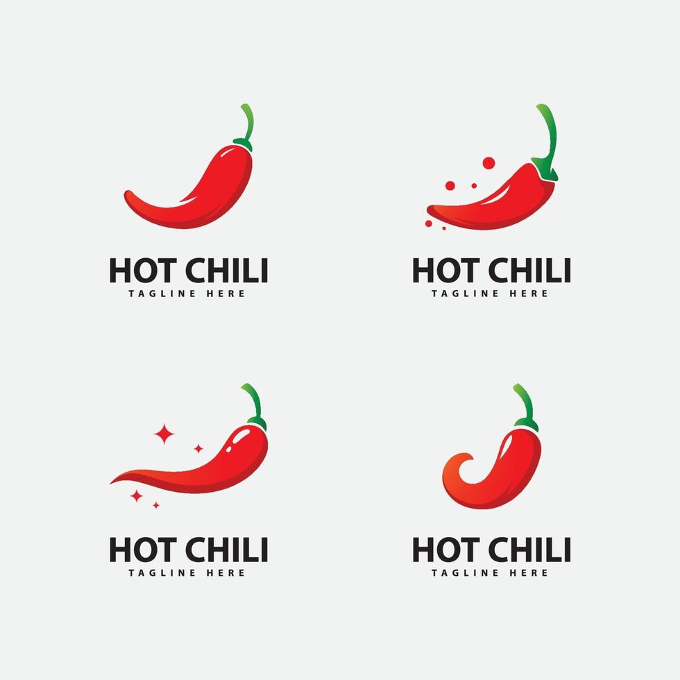 Spicy Chili logo icon vector  Red Pepper logo template