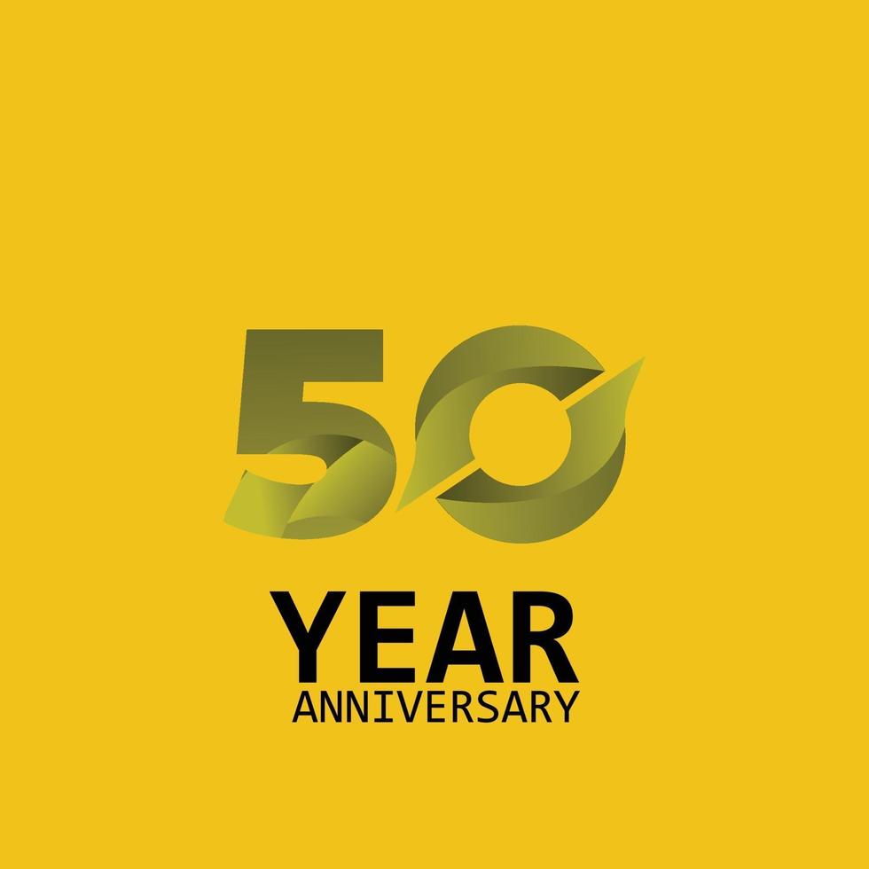 50 Year Anniversary Elegant Vector Template Design Illustration