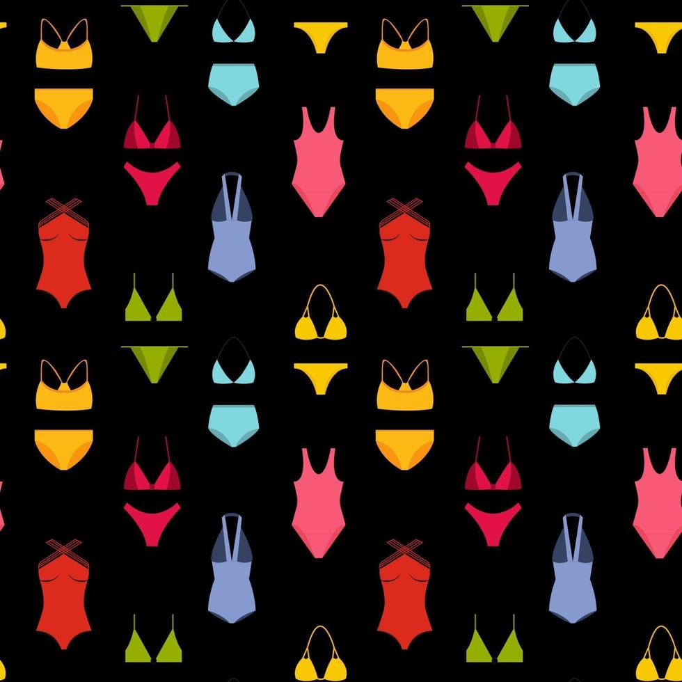 Swimsuit seamless pattern background. Vector Illustration