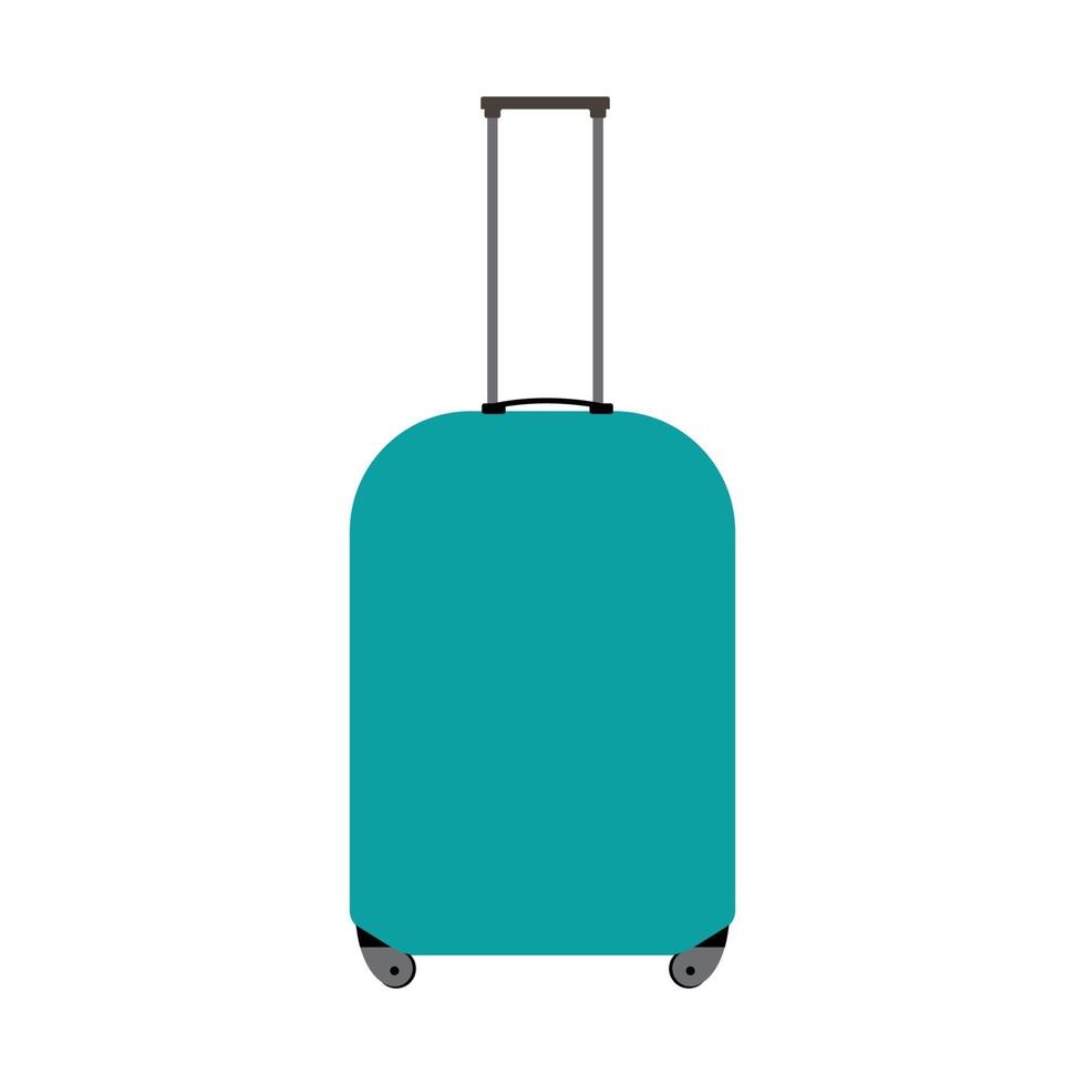 Colored travel suitcases isolated on white background. vector