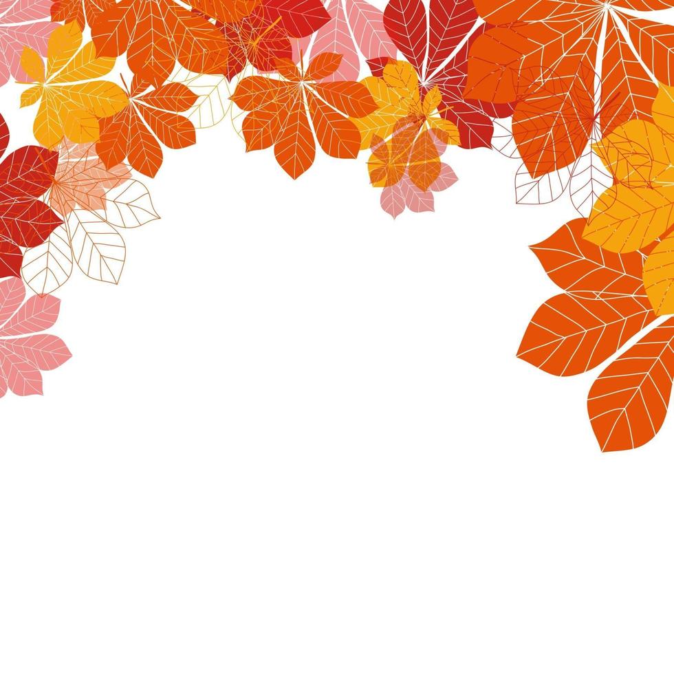 Abstract Autumn Leaves Background. Vector Illustration