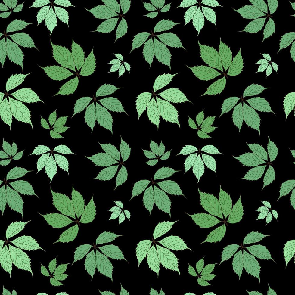 Abstract Natural Green Leaves Seamless Pattern Background vector