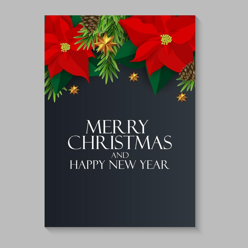 Holiday New Year and Merry Christmas Background. Vector Illustration