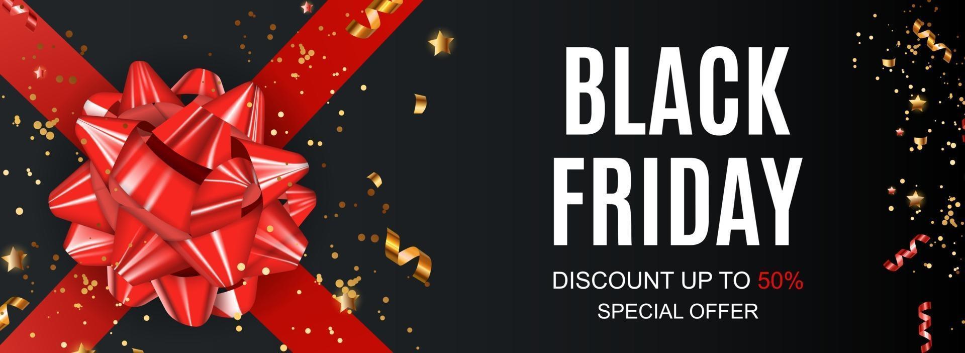 Black Friday Sale Inscription Banner Design Template. vector