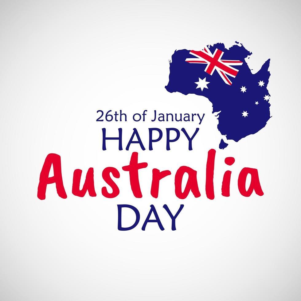 26 January Happy Australia Day. Vector Illustration