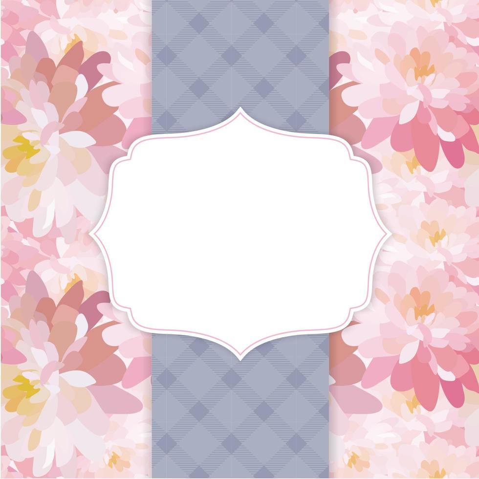 Floral Pattern Background with frame Vector Illustration
