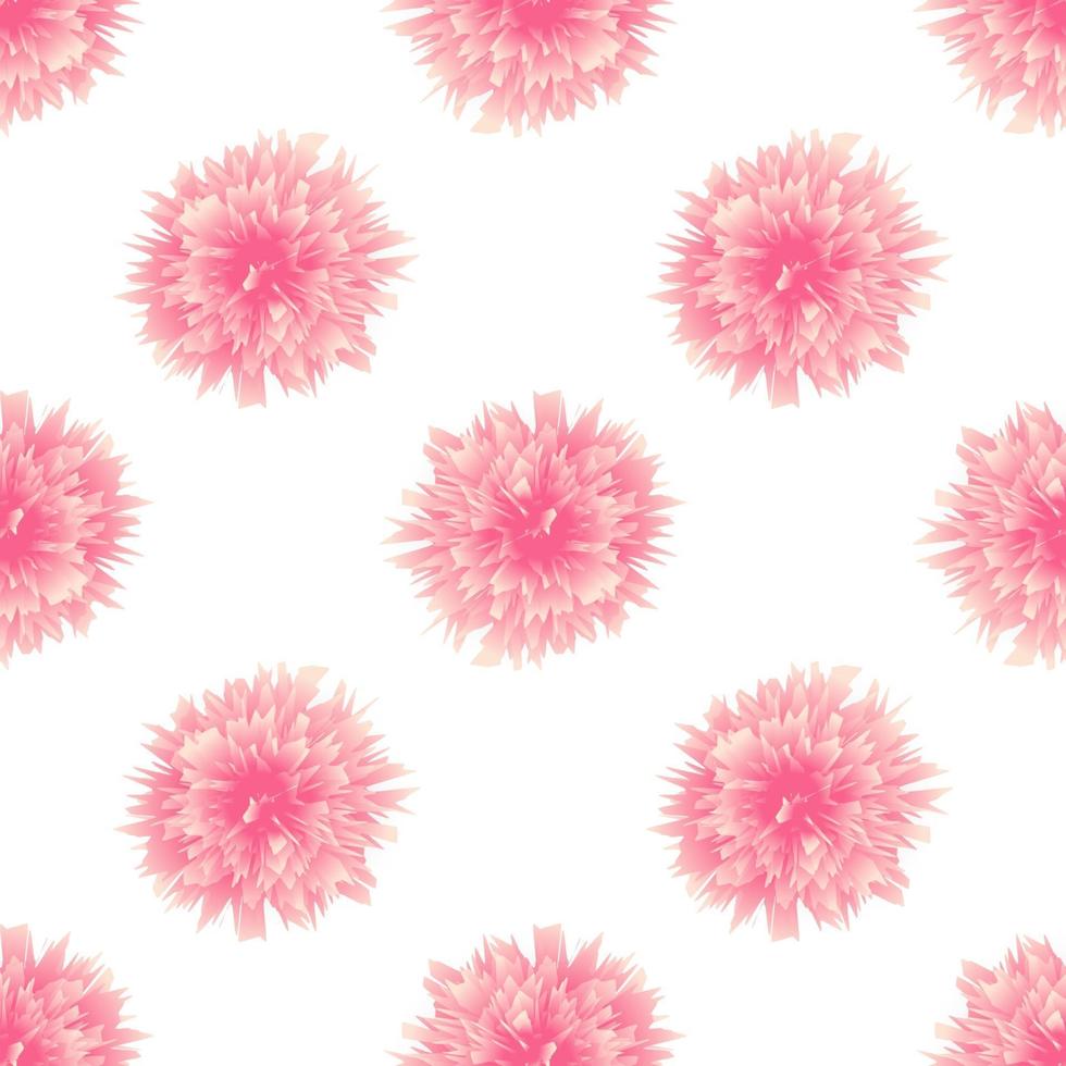 Abstract Flower Seamless Pattern Background. Vector Illustration