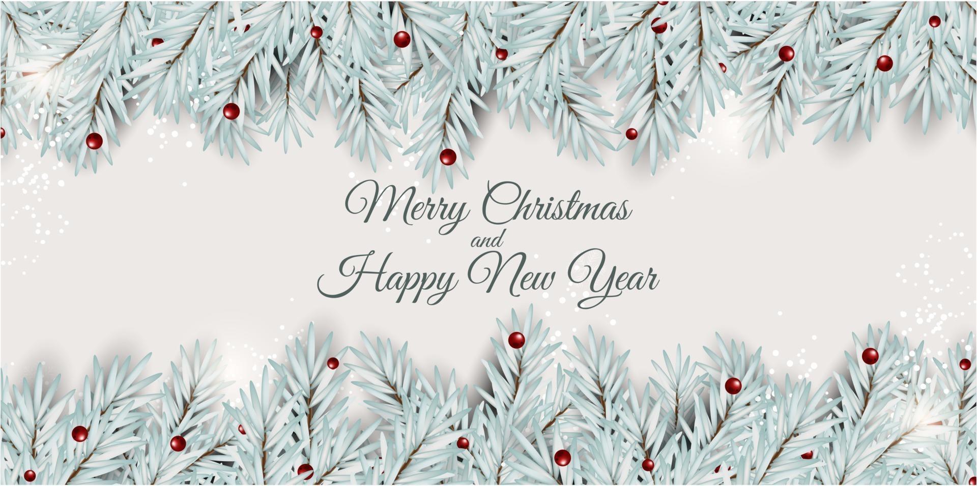 Holiday New Year and Merry Christmas Background. Vector Illustration