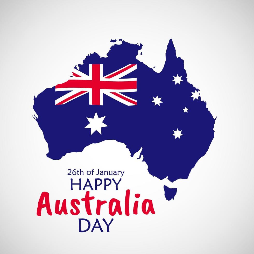 26 January Happy Australia Day. Vector Illustration