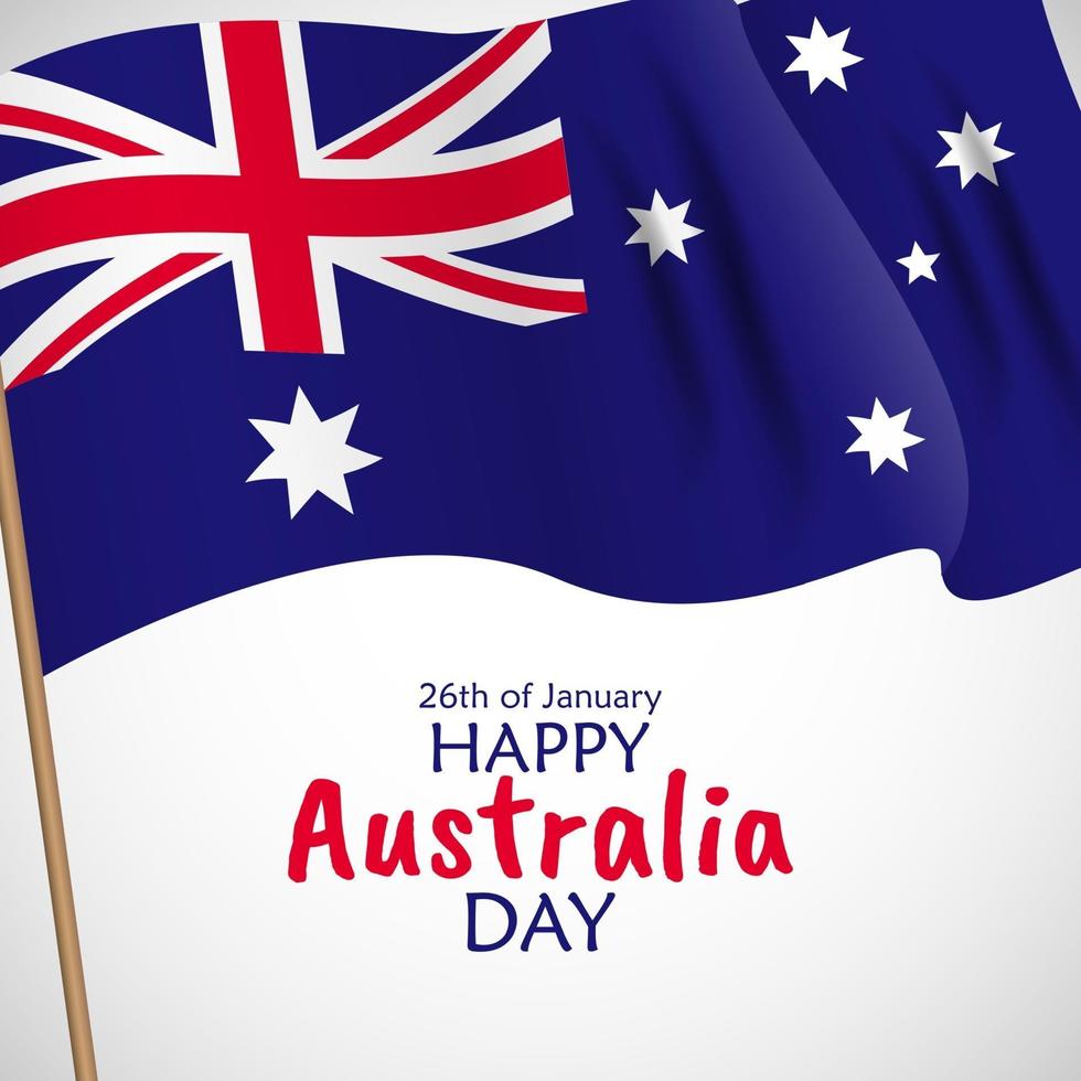 26 January Happy Australia Day. Vector Illustration