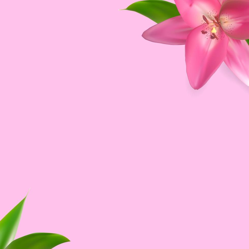 Flower Natural Background for Instagram Post. Vector Illustration