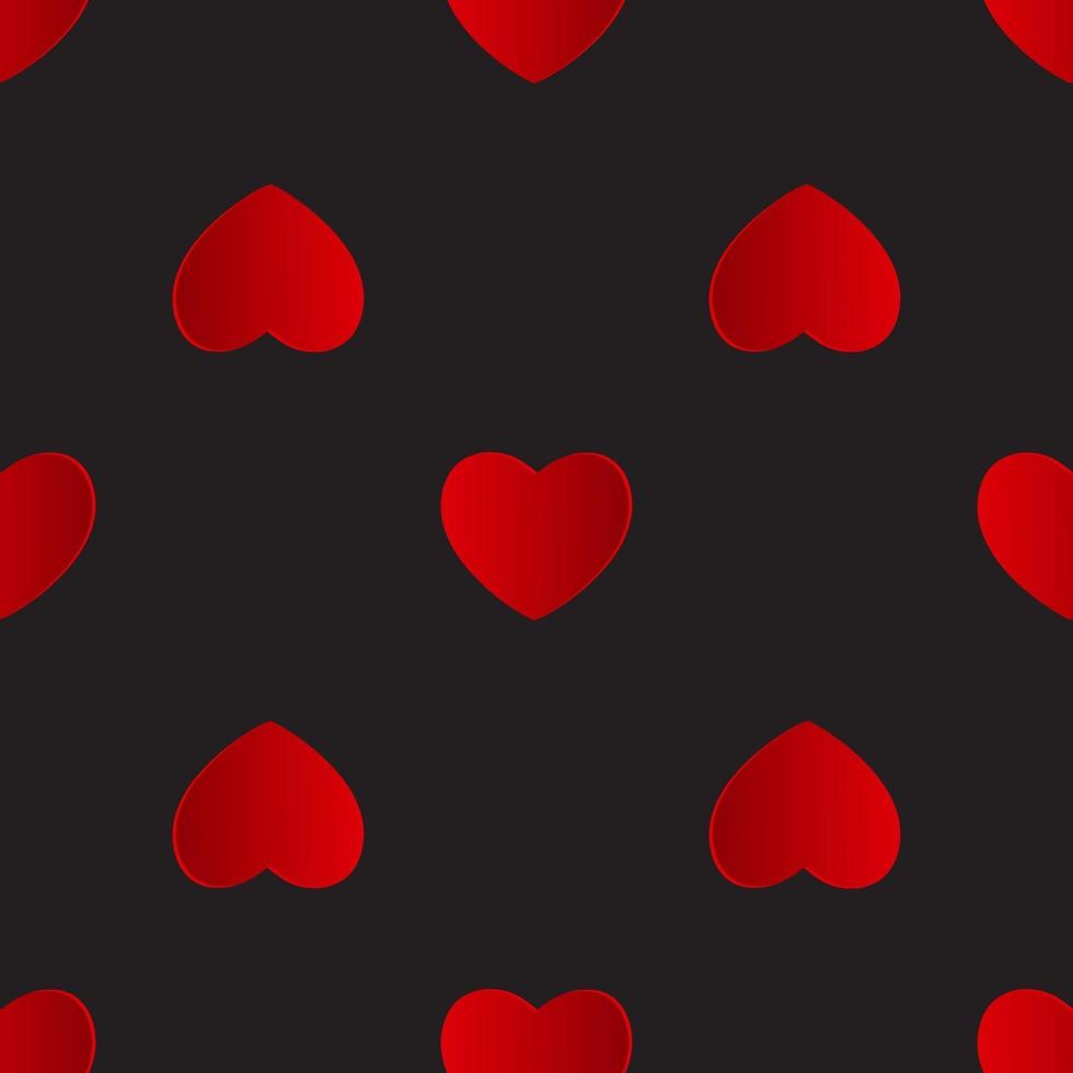 Valentines Day Heart Seamless Pattern Background. Vector Illustration