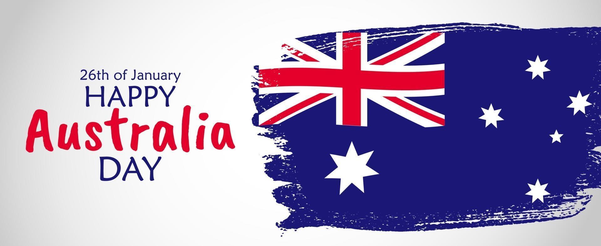 26 January Happy Australia Day. Vector Illustration