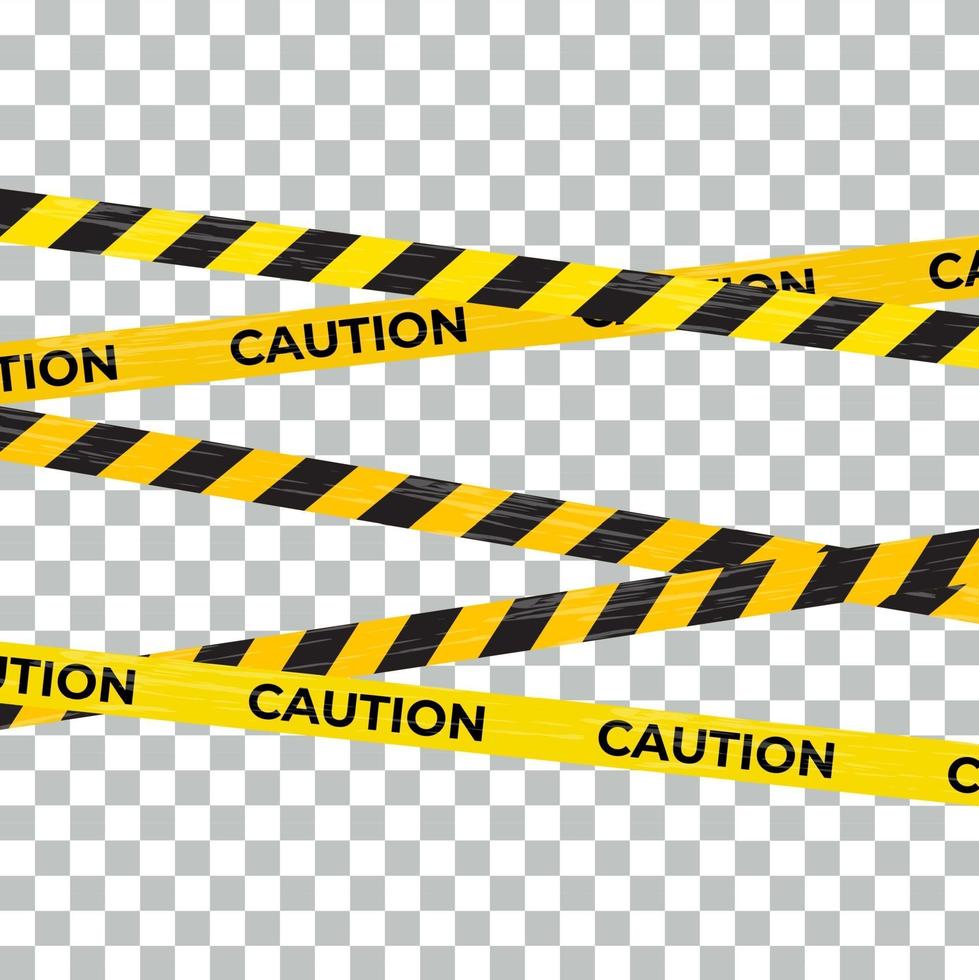 Caution Warning lines, Danger signs isolated vector