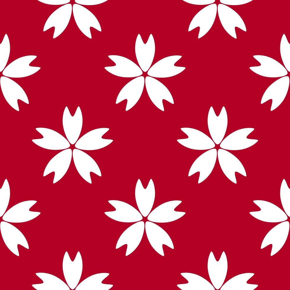Seamless Simple Pattern Background with Flowers vector