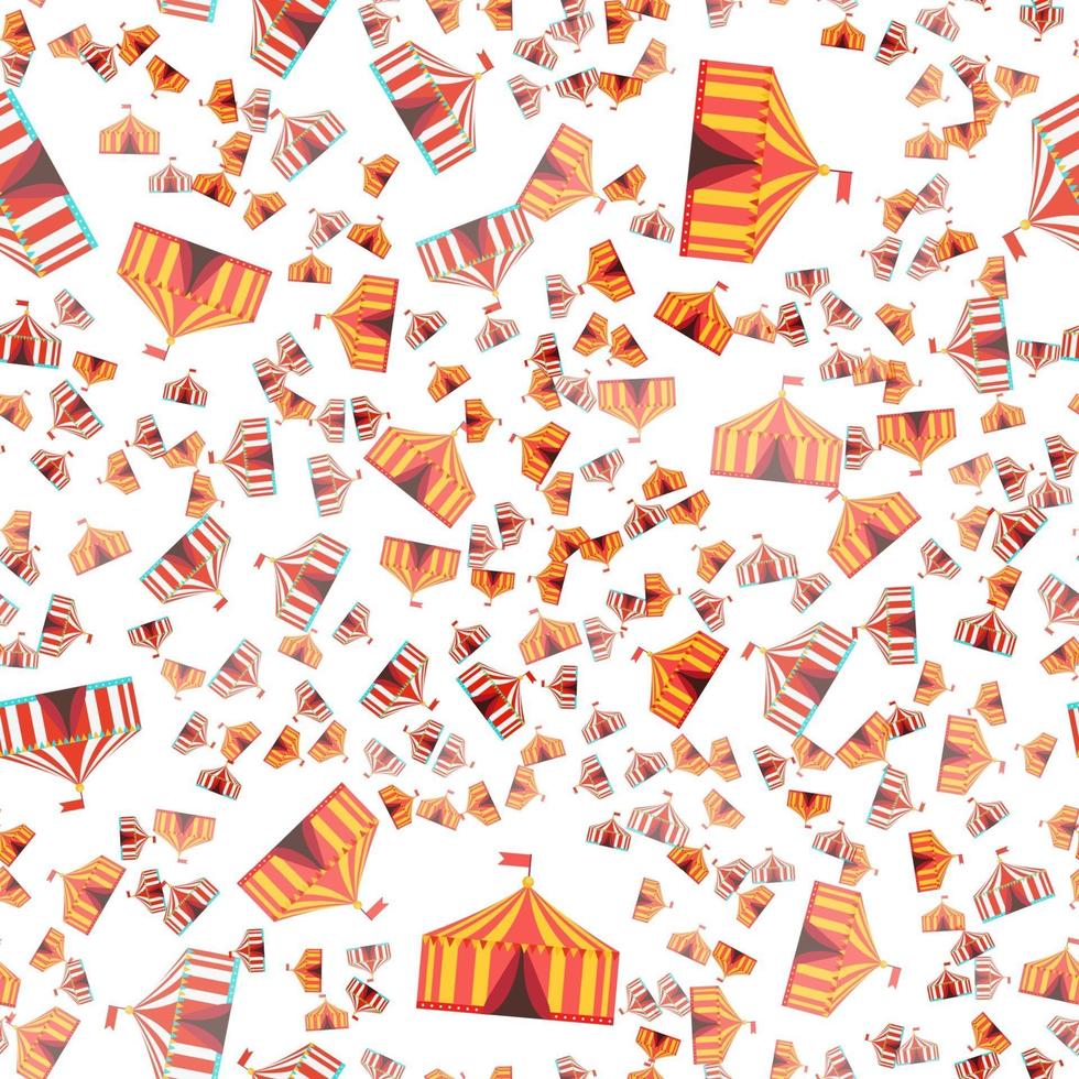 Tent circus icon on white background. Seamless pattern. vector