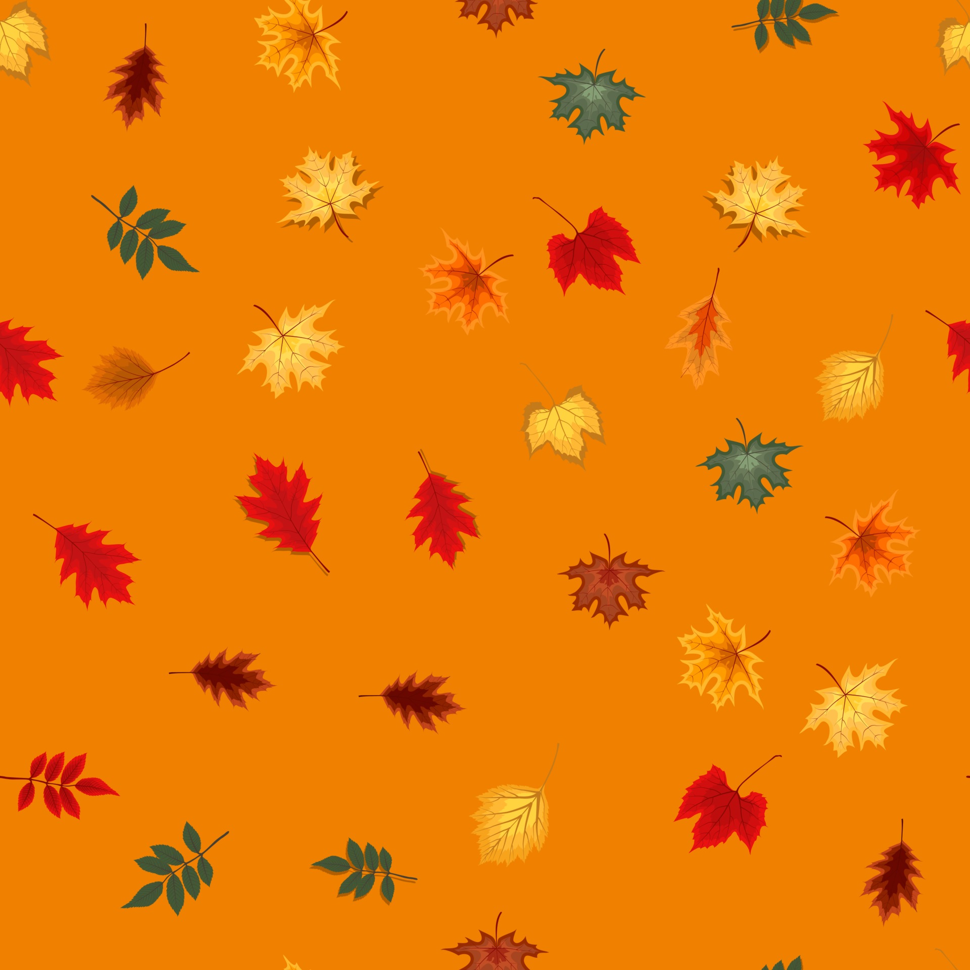 Autumn Seamless Pattern Background with Falling Autumn Leaves 3355614 ...