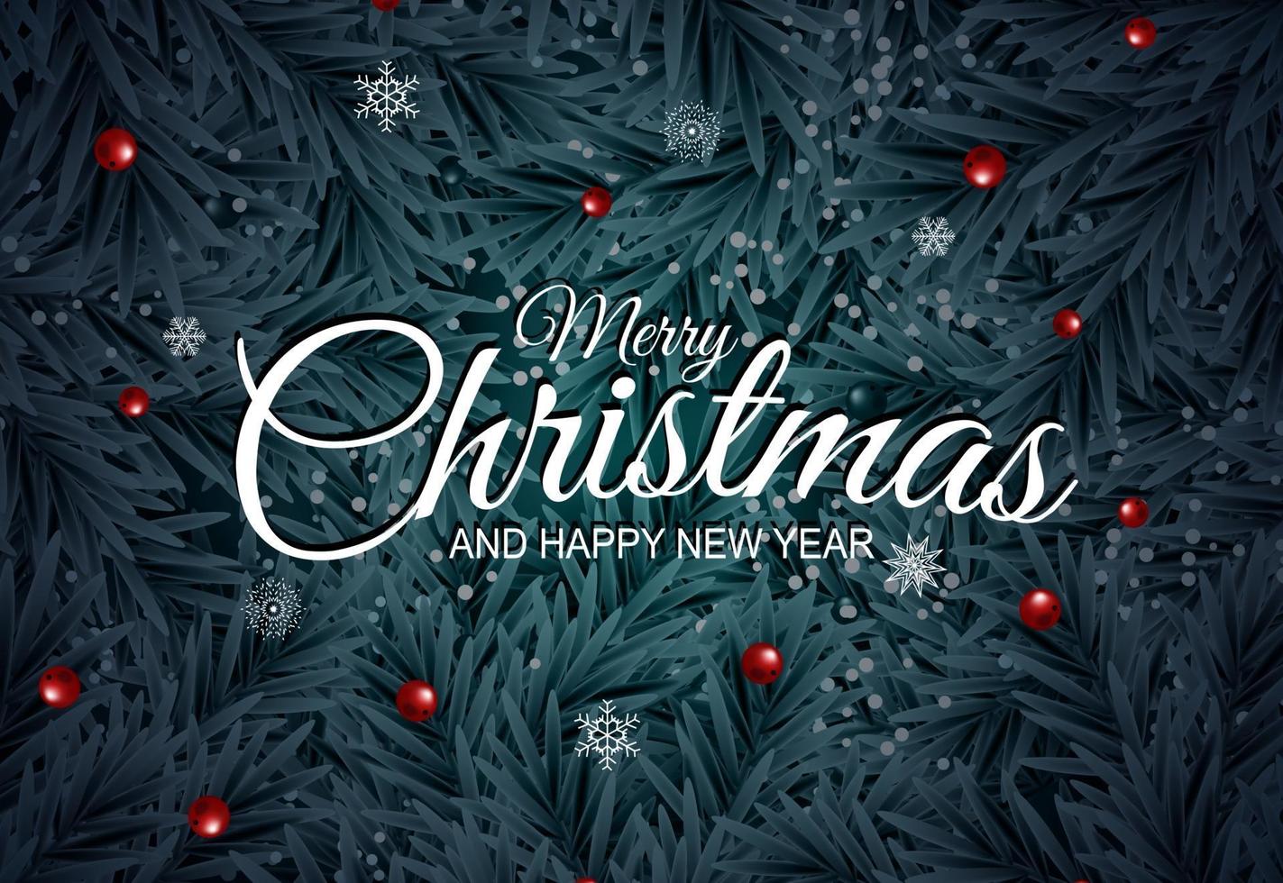 Holiday New Year and Merry Christmas Background vector