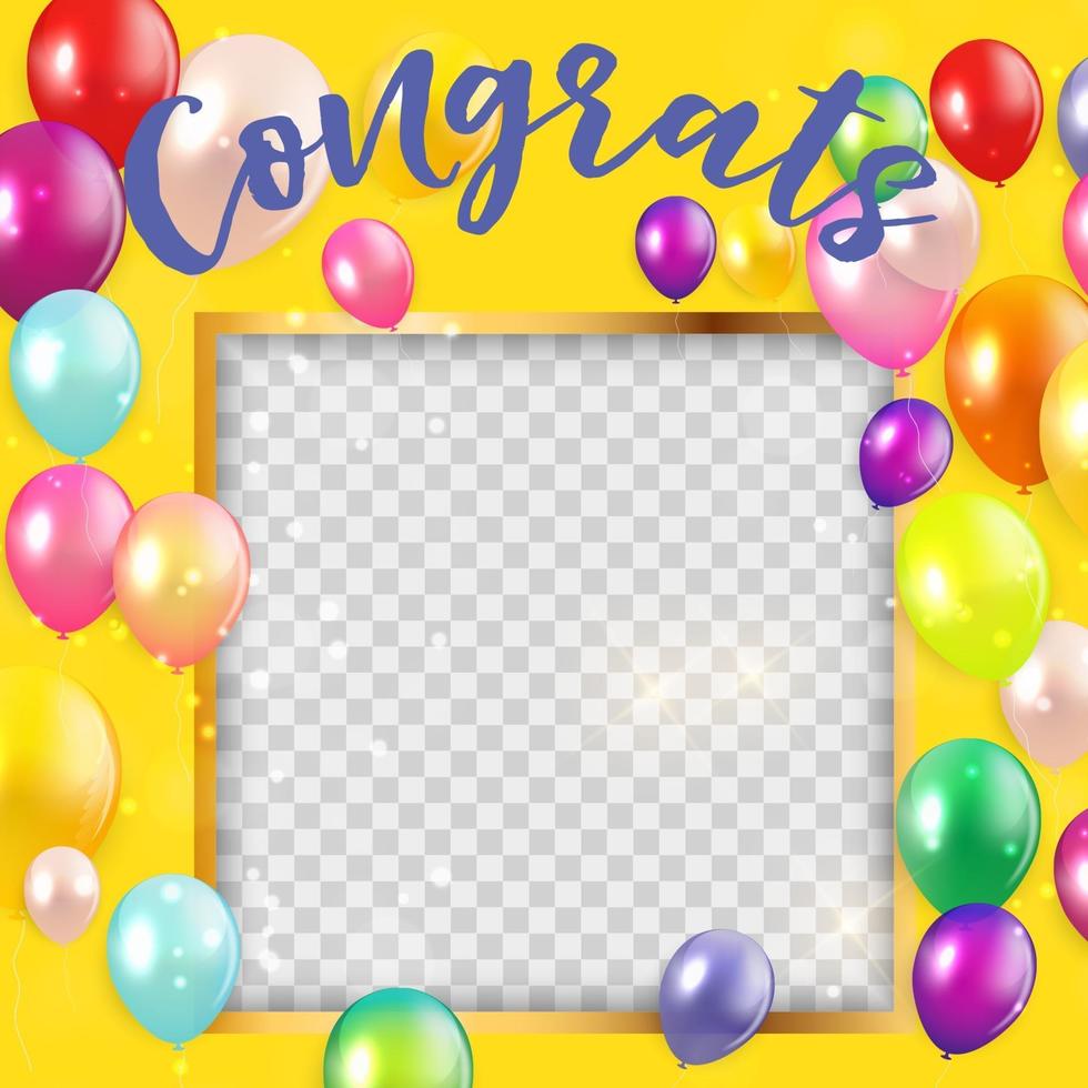 Congratulations design template background. vector