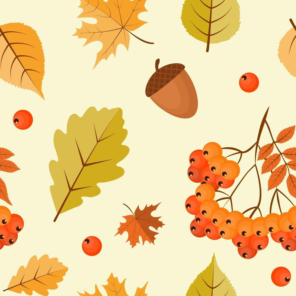 Abstract Autumn Seamless Pattern  Background vector