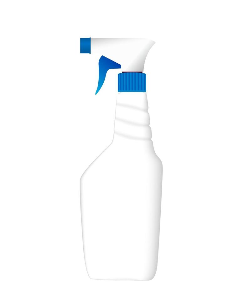Plantilla de botella limpia de azulejos para anuncios o revistas. 3d realista vector